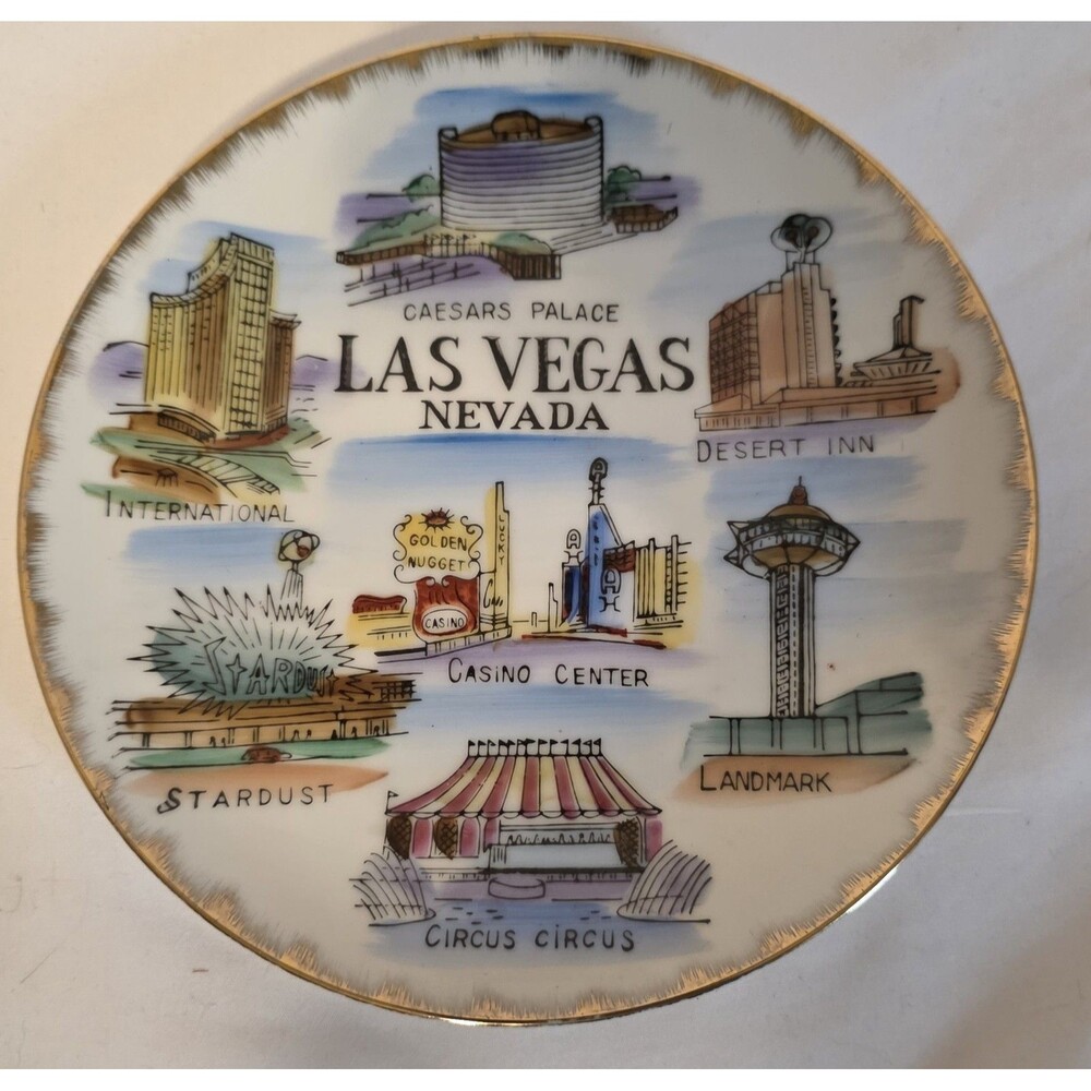 Las Vegas Casino Souvenir Plate Stardust Landmark Nevada